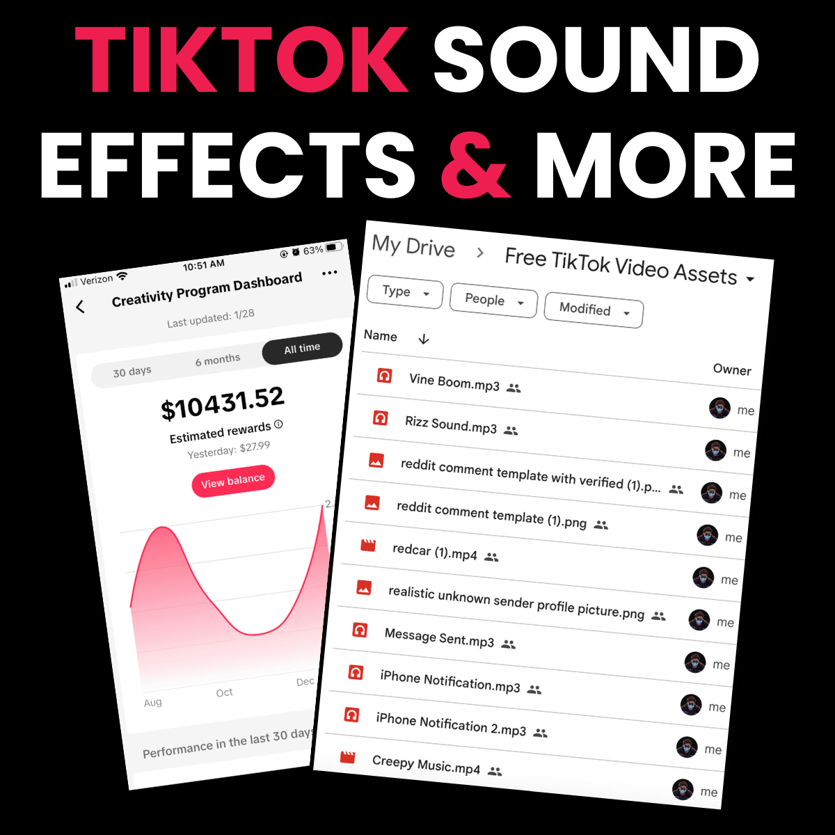 TikTok Sound Effects Bundle (+ Reddit Comment Template)